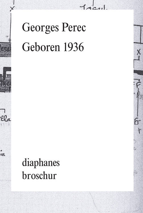 Georges Perec: Die Gnocchis des Herbstes oder  Antwort auf einige mich betreffende Fragen